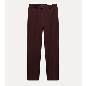 Zara Burgundy straight leg pants. EUC (worn 1-2 times). Small